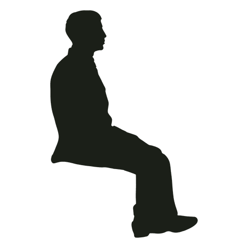 512x512 Man Sitting Silhouette