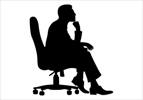 501x351 Man Sitting On A Chair Silhouette Graphics Man Silhouette