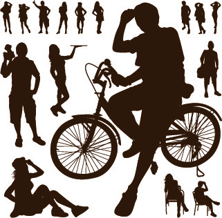 321x316 People Sitting Silhouette Free Vector Download