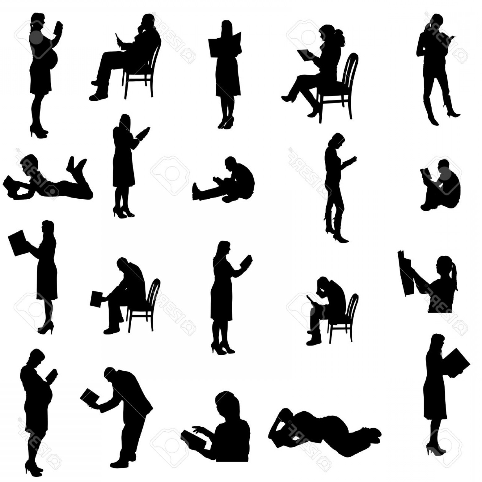 1560x1560 Photostock Vector Silhouettes Of People Sitting In A Chair Soidergi