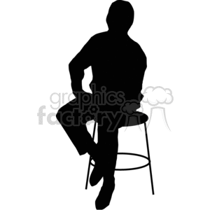 300x300 Person Sitting On A Stool Clipart Royalty Free Gif, Png