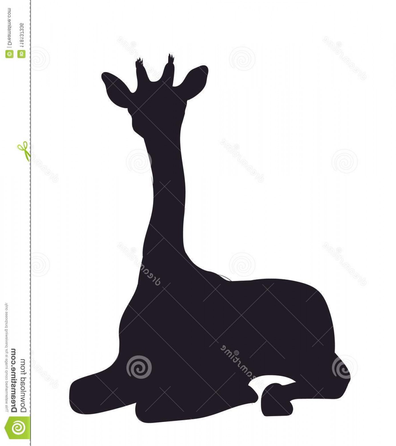 1387x1560 Giraffe Sitting Silhouette Vector White Background Image Soidergi