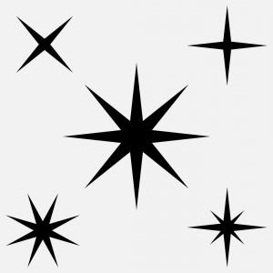 300x300 Pentagram Thin Line Icon Six Pointed Star Vector Illustration