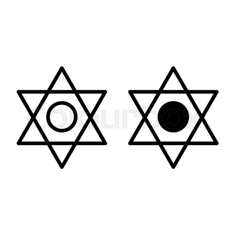 800x800 Pentagram Line And Glyph Icon Six Stock Vector Colourbox