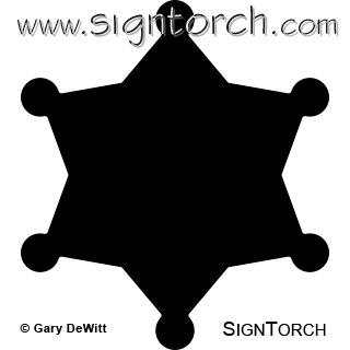 320x320 Six Point Star Signtorch, Turning Images Into Vector Cut Paths