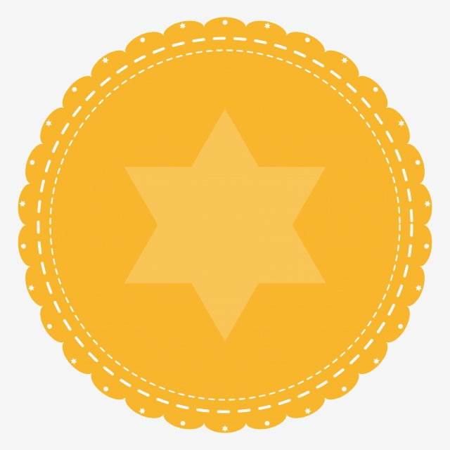 640x640 Six Pointed Star Cute Orange Lace Girl Wind Vector Free Border