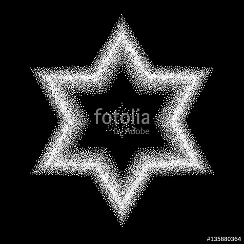 500x500 Stippled Six Pointed Star