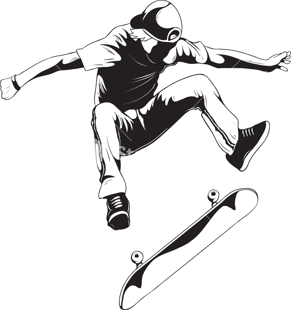 939x1000 Vector Skater Royalty Free Stock Image