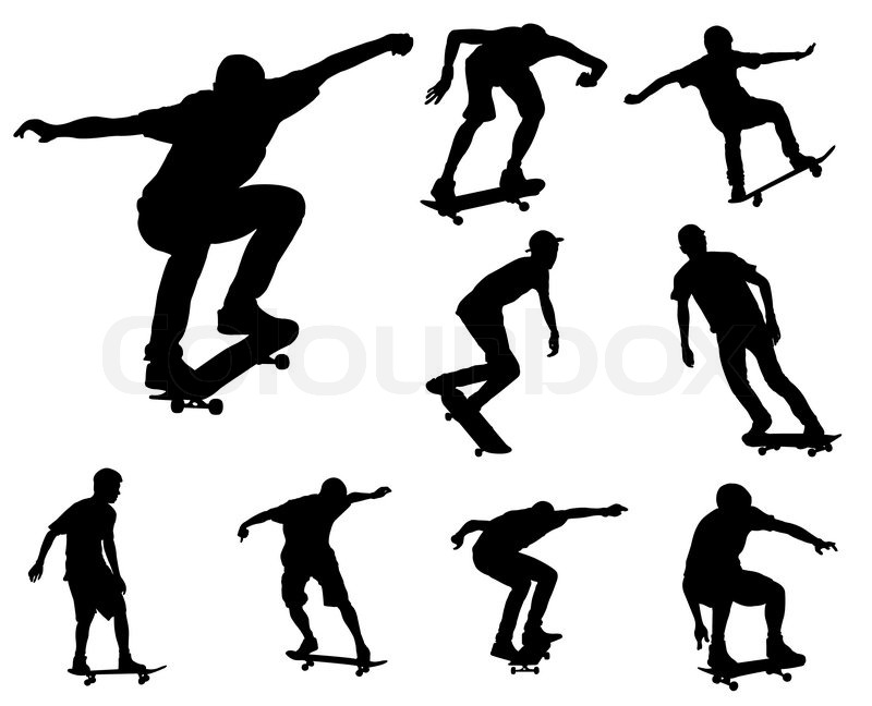 800x648 Skateboarders Silhouettes Collection