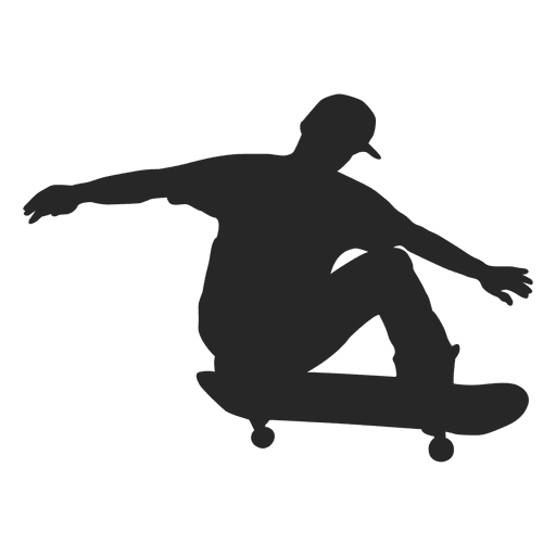 Skateboard Silhouette Vector at Vectorified.com | Collection of ...