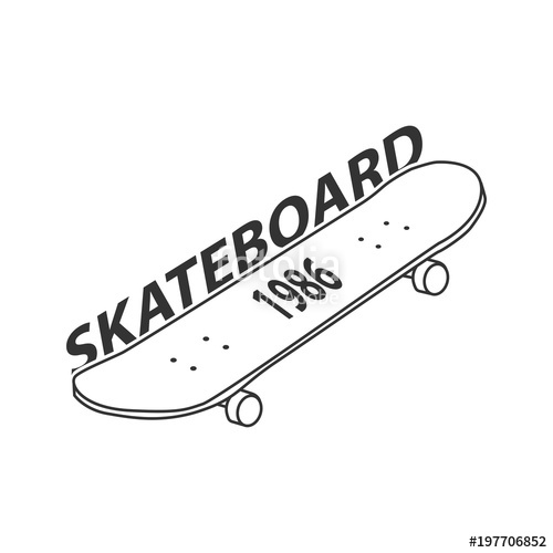 500x500 Skateboard Logo Vector Template Stock Image And Royalty Free