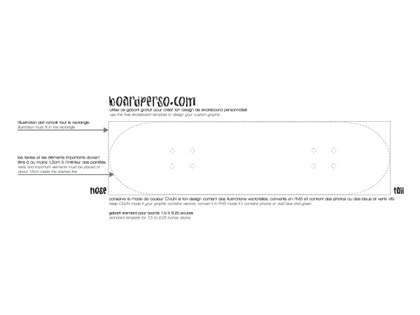 600x450 Skateboard Template