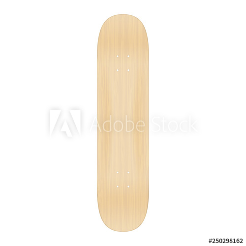 500x500 Skateboard Template For Your Design Vector Realistic Illustration