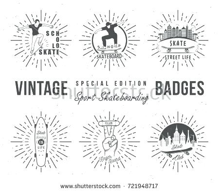 450x395 Different Skateboard Types Vector Templates Set Designs Shape