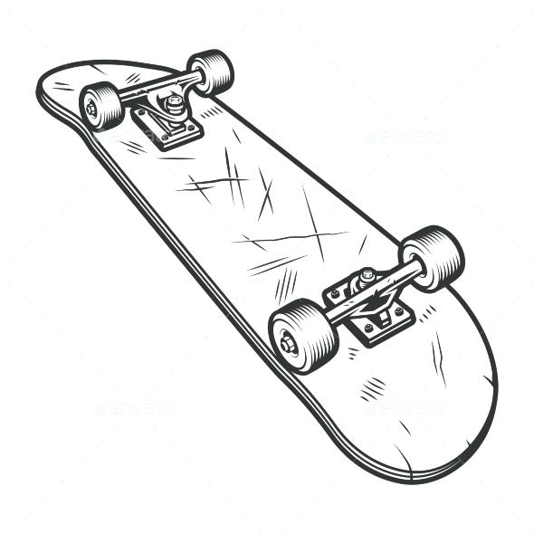 Skateboard Template Vector at Vectorified com Collection of