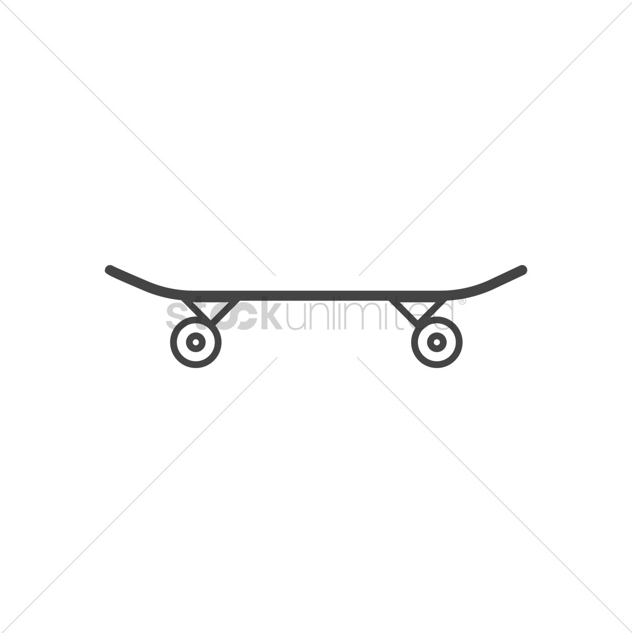 1299x1300 Skateboard Vector Image