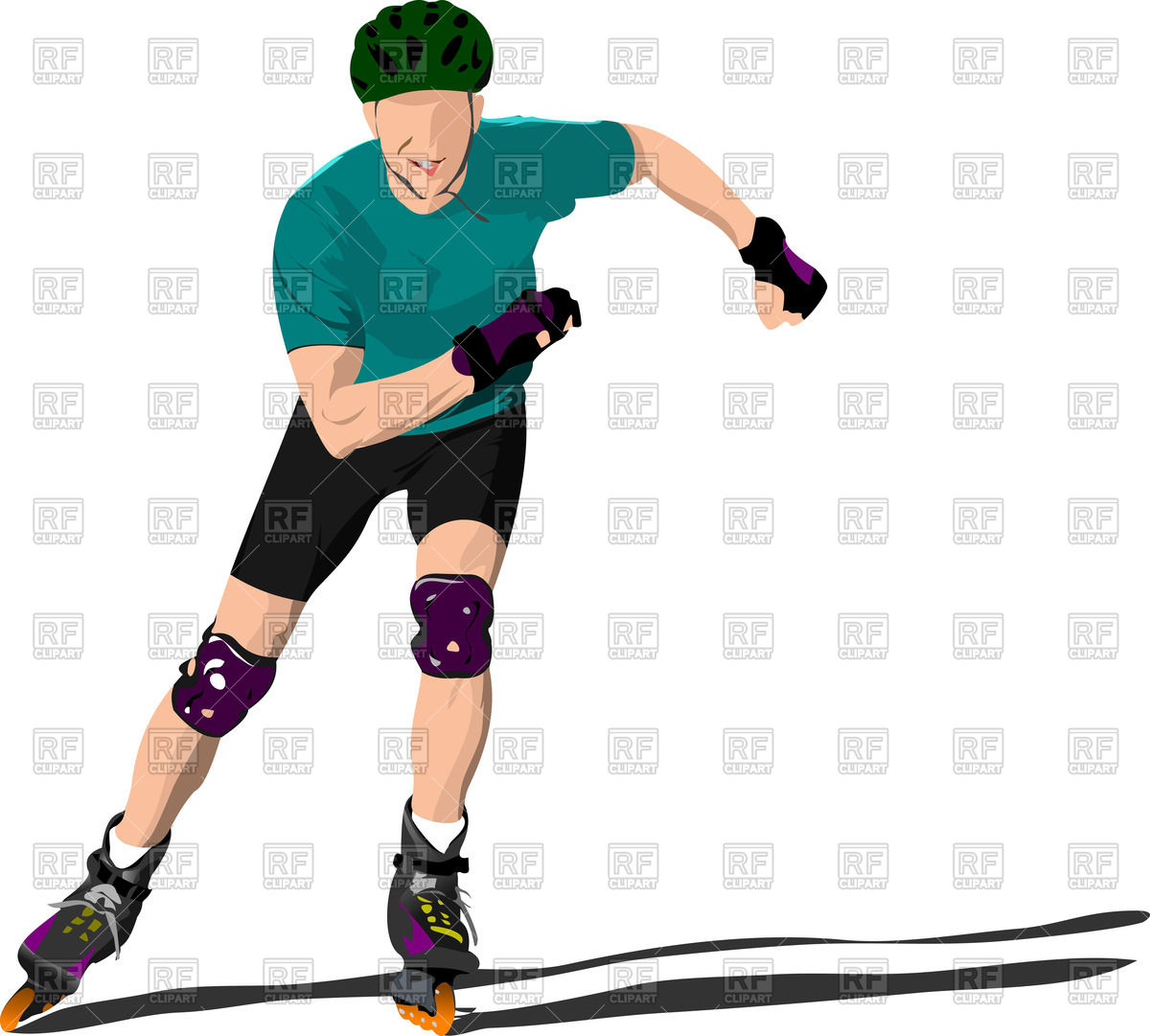 1200x1081 Roller Skater Vector Image Of People Leonido