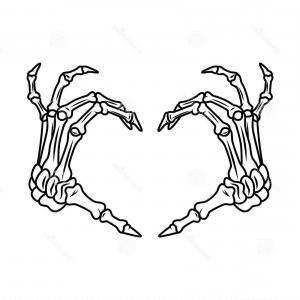 300x300 Skeleton Pink Heart Hands Vector Geekchicpro