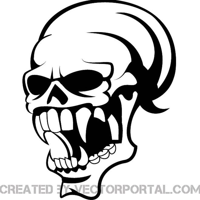 660x660 Skull With Scary Teeth Vector Image