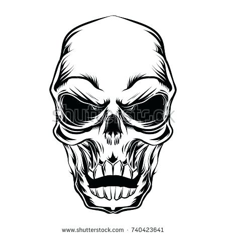450x470 How To Draw A Skeleton Head