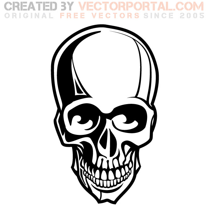 660x660 Human Skull Vector