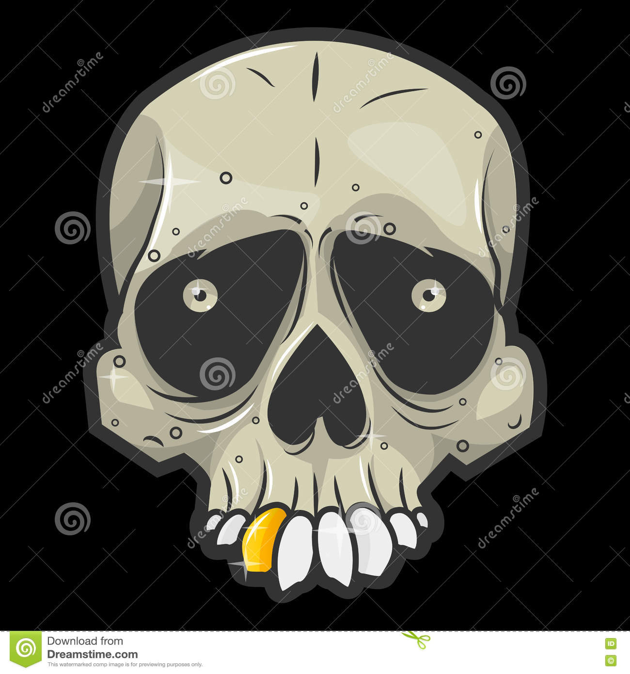 1300x1390 Halloween Skeleton Head Vector Image