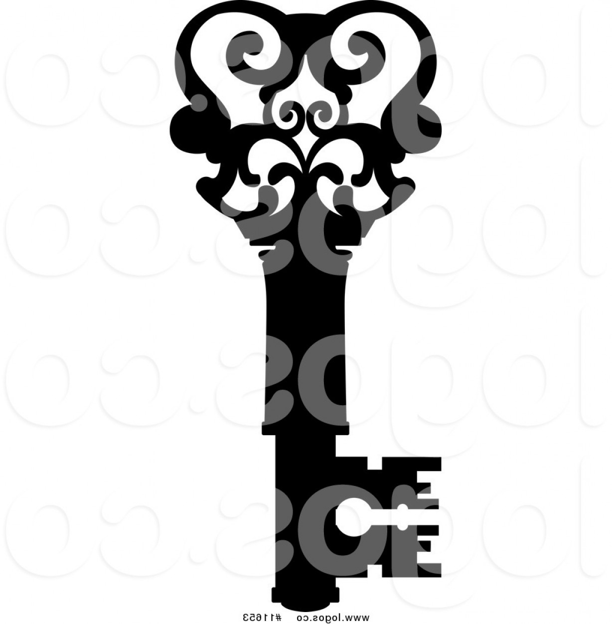 1228x1252 Royalty Free Clip Art Vector Black And White Antique Skeleton Key