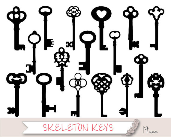 570x456 Skeleton Key Clipart
