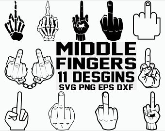 Skeleton Middle Finger Vector