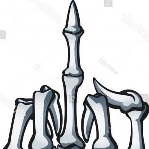 300x300 Skeleton Hand Shows Middle Finger Createmepink