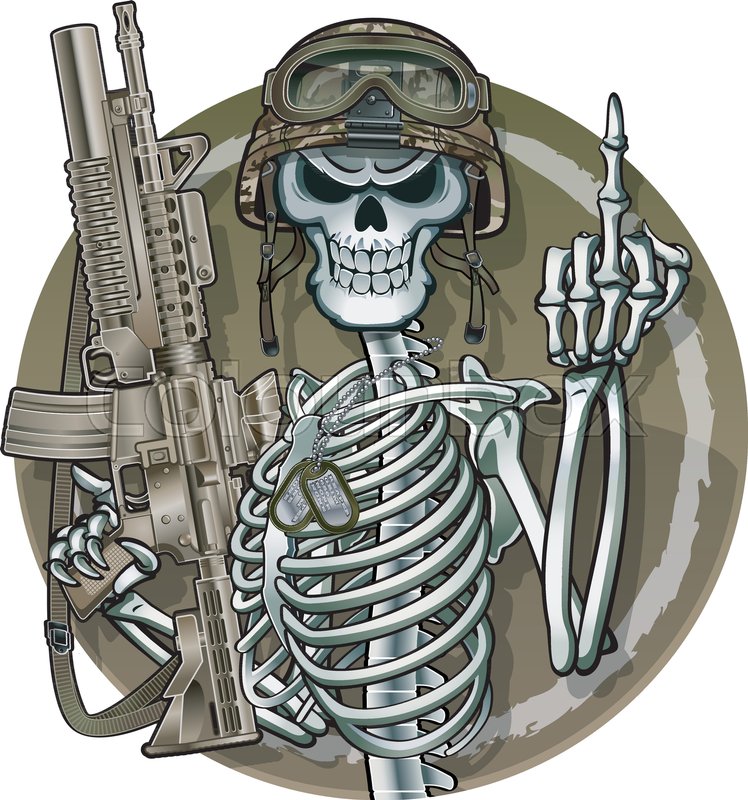 748x800 Skeleton Shows Middle Finger Wearing Stock Vector Colourbox