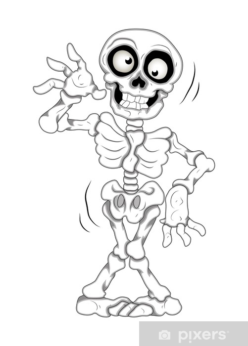 501x700 Funny Skeleton Vector Illustration Lack Table Veneer Pixers