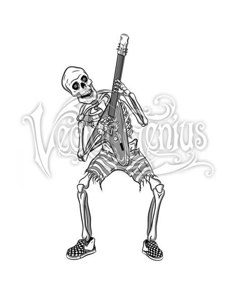 468x580 Guitar Rock And Roll Skeleton Clip Art