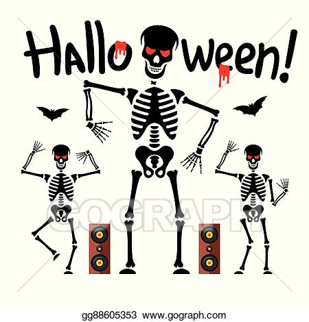 450x470 Halloween Clipart Dancing Skeletons