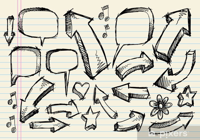 Doodle Sketch Speech Bubble Arrow Vector Illustration Set Wall 700x491 Doodle Sketch Speech Bubble Arrow Vector Illustration Set Wall