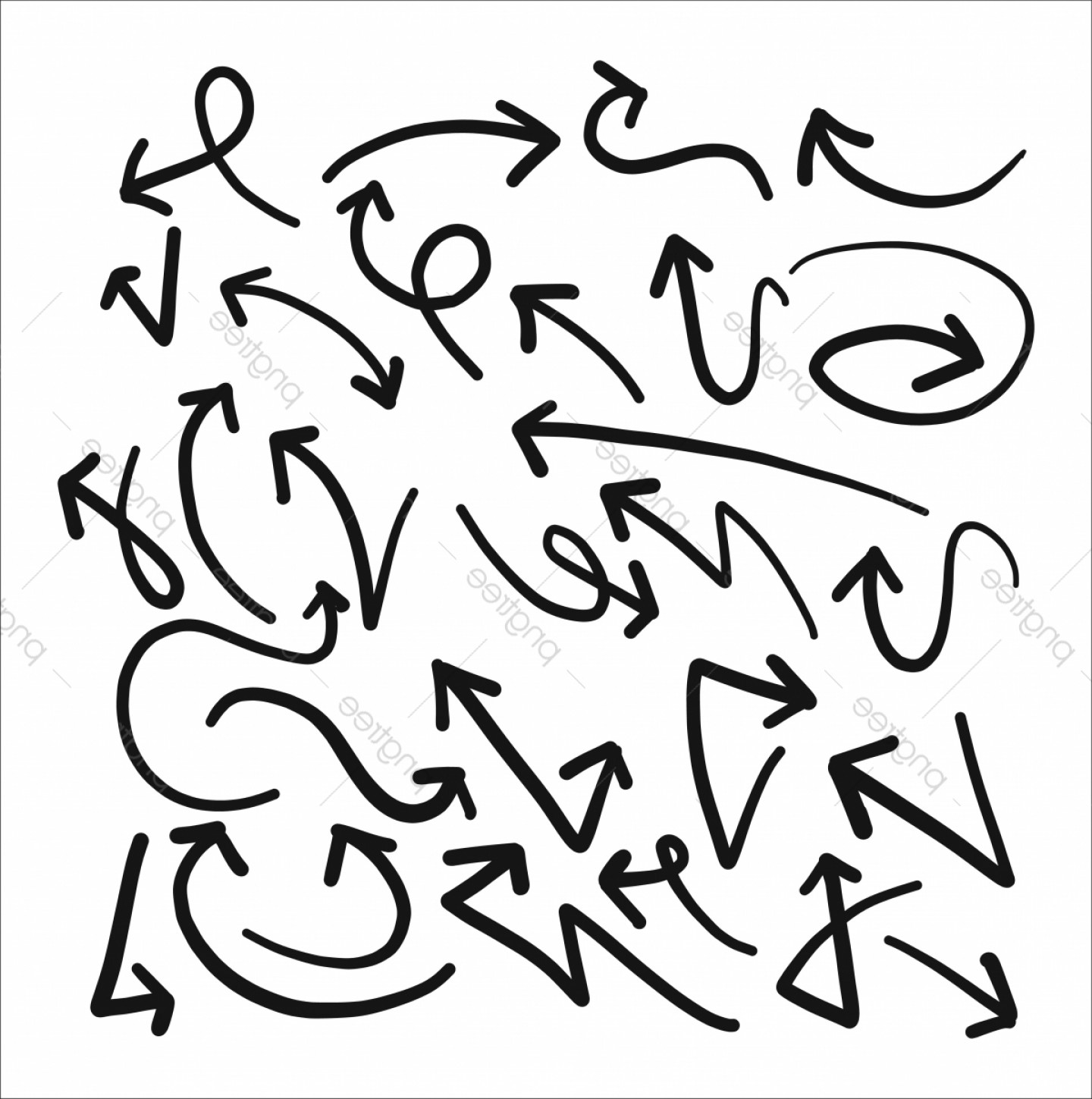 Hand Drawn Sketch Of Arrow Set Soidergi 1440x1449 Hand Drawn Sketch Of Arrow Set Soidergi