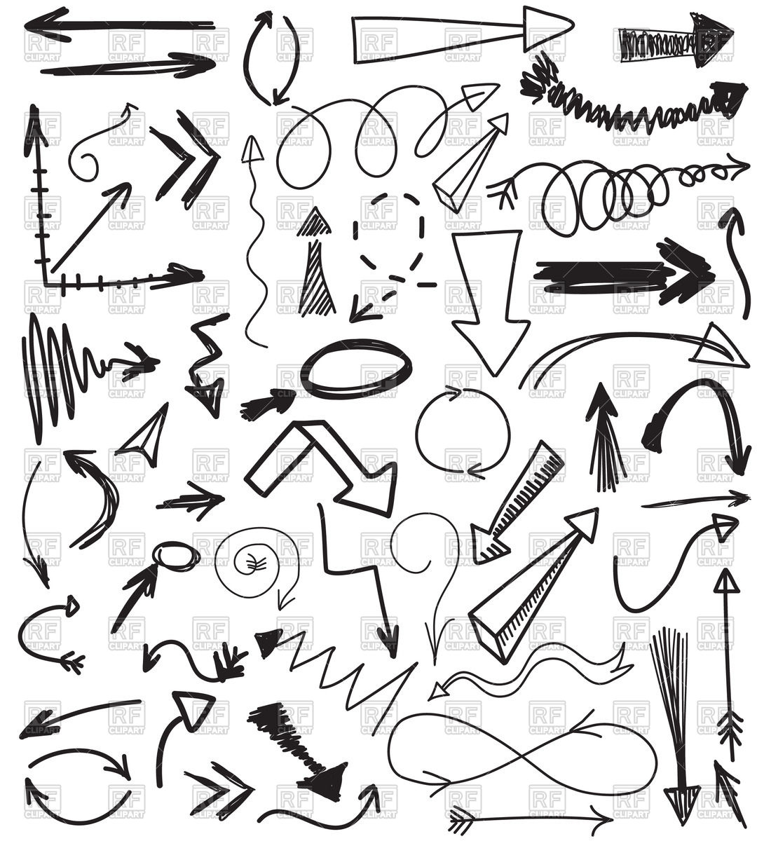 Hand Drawn Sketchy Arrows Vector Image Of Design Elements 1080x1200 Hand Drawn Sketchy Arrows Vector Image Of Design Elements