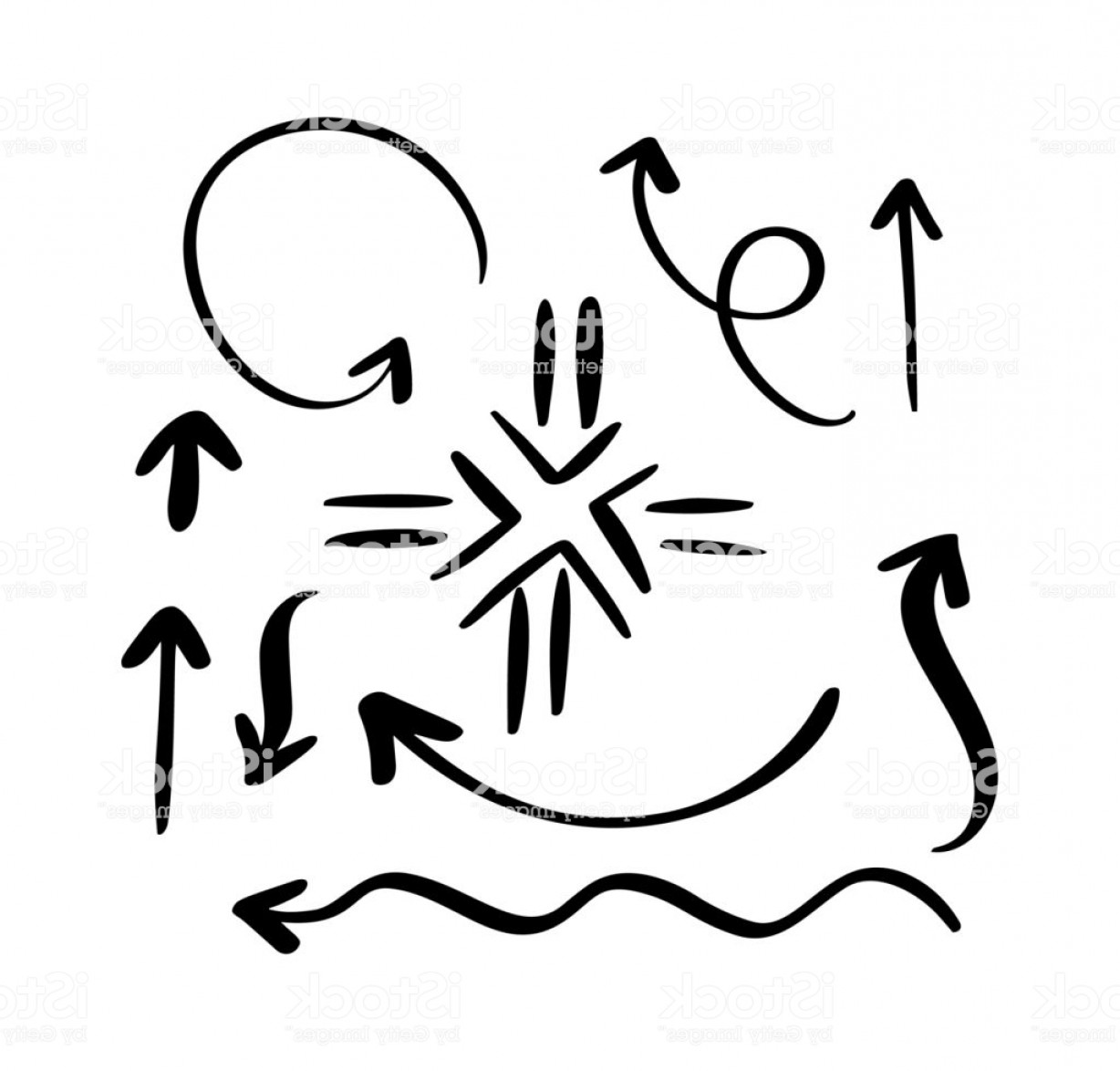 Set Of Hand Drawn Different Decorative Arrow Sketch Style Vector 1228x1174 Set Of Hand Drawn Different Decorative Arrow Sketch Style Vector