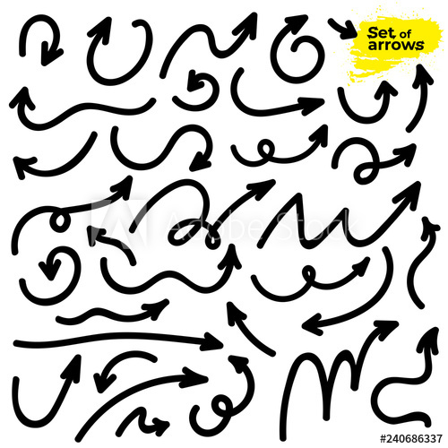 Set Of Hand Drawn Arrows Grunge Sketch Handmade Doodle Arrow 500x500 Set Of Hand Drawn Arrows Grunge Sketch Handmade Doodle Arrow