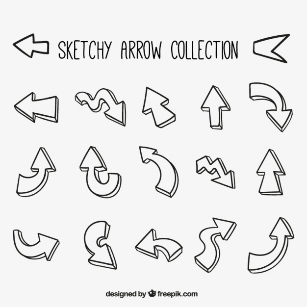 Sketches Set Of Arrows Vector Free Download 626x626 Sketches Set Of Arrows Vector Free Download