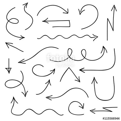 Black Arrows Icons In Hand Drawn Style Arrow Sketch Sign And Set 500x500 Black Arrows Icons In Hand Drawn Style Arrow Sketch Sign And Set