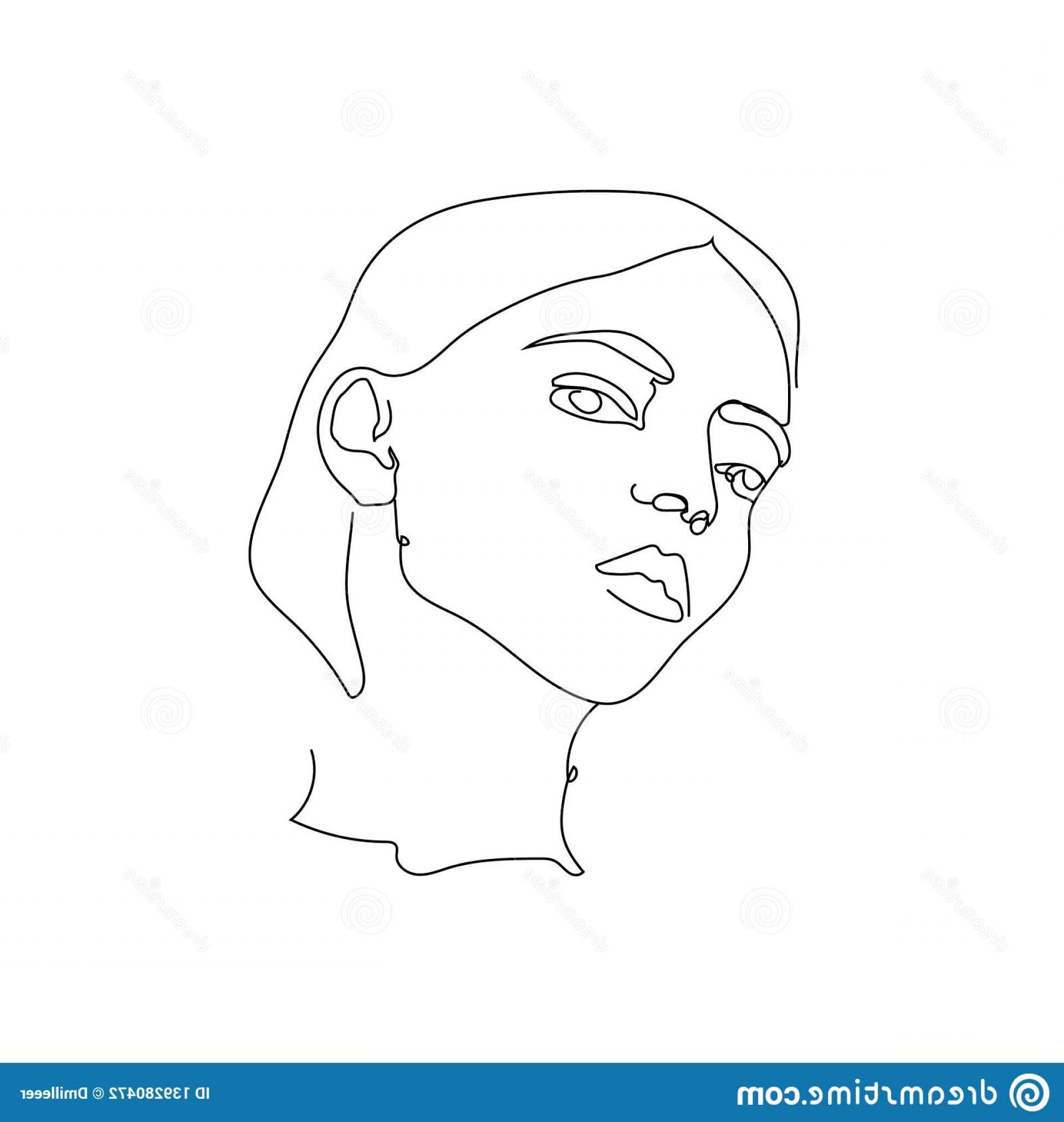 1920x2026 Isolated Vector Hand Drawn Woman One Line Abstract Sketch Lines