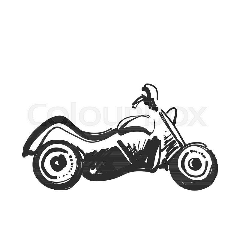 800x762 Motorcycle Icon In Doodle Sketch Stock Vector Colourbox
