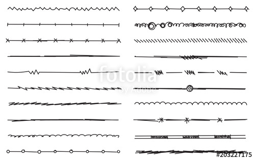 500x315 Hand Drawn Lines, Sketch Lines, Exercise Lines And Strokes Vector