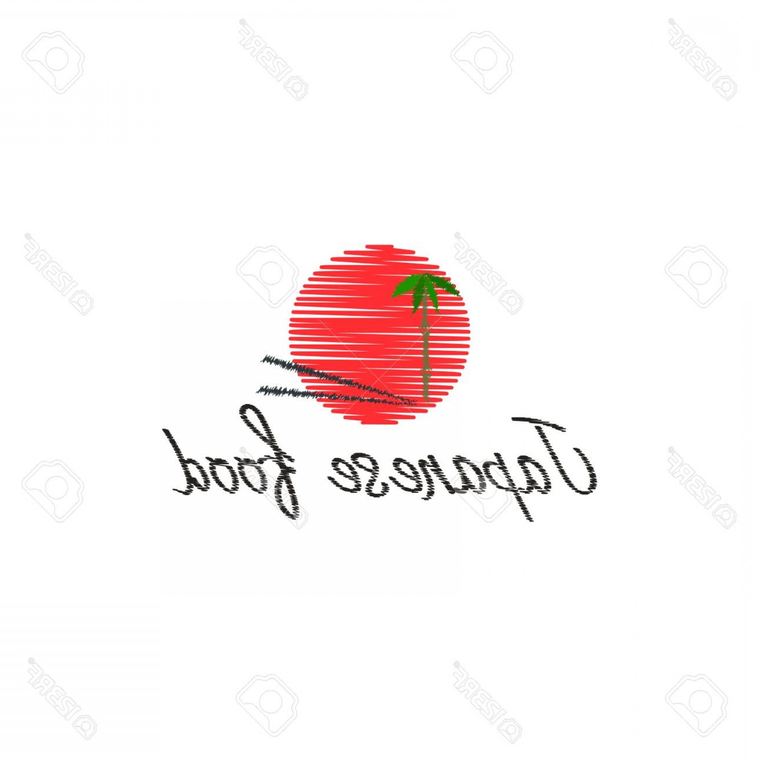 1560x1560 Photostock Vector Japanese Food Embroidery Logo Template On White