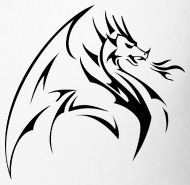 190x185 Shape Chinese Dragon Logo Vector Image Tatoo Cool Women's Polo
