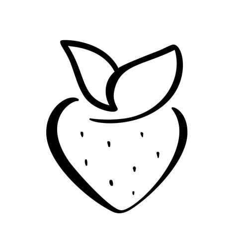 471x490 Strawberry Hand Drawn Outline Doodle Icon Vector Sketch Logo