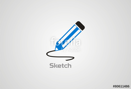 500x342 Write Logo Sketching Icon Vector Stock Image And Royalty Free