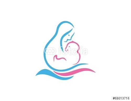 500x387 Baby Logo, Mom, Child, Kids, Mother, Woman, Sketch Beauty Stock