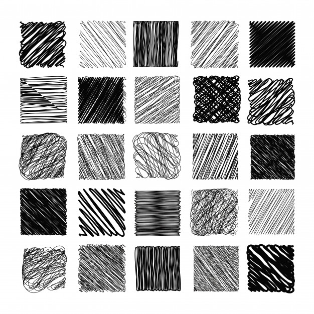 626x626 Pencil Sketch Texture Vector Set Vector Premium Download